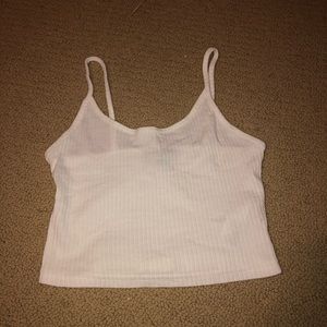 White cropped cami